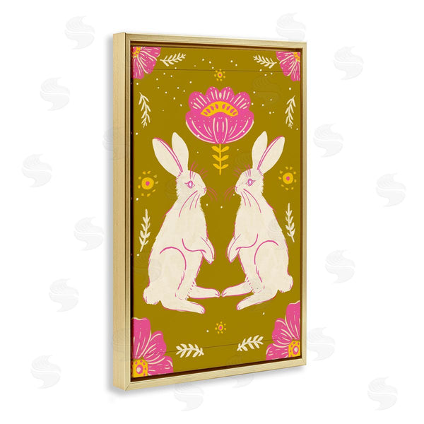 Stupell Industries Hannah Moren | Mirrored Spring Bunnies