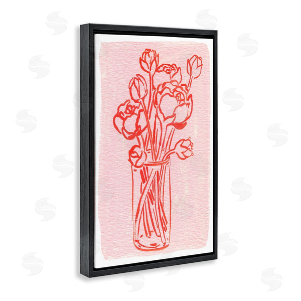 Stupell Industries Hannah Moren | Outlined Peony Vase