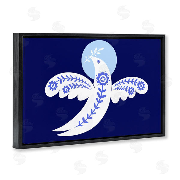 Stupell Industries Hannah Moren | Peace Dove With Folk Florals