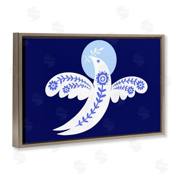 Stupell Industries Hannah Moren | Peace Dove With Folk Florals