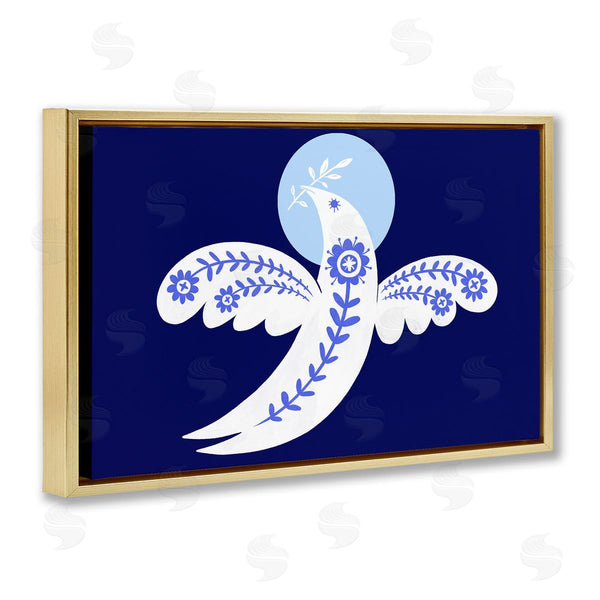 Stupell Industries Hannah Moren | Peace Dove With Folk Florals