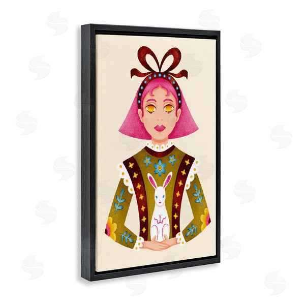 Stupell Industries Hannah Moren | Pink Haired Girl & Bunny