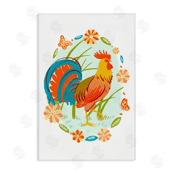 stupell industries Hannah Moren | Rooster with Butterflies Border