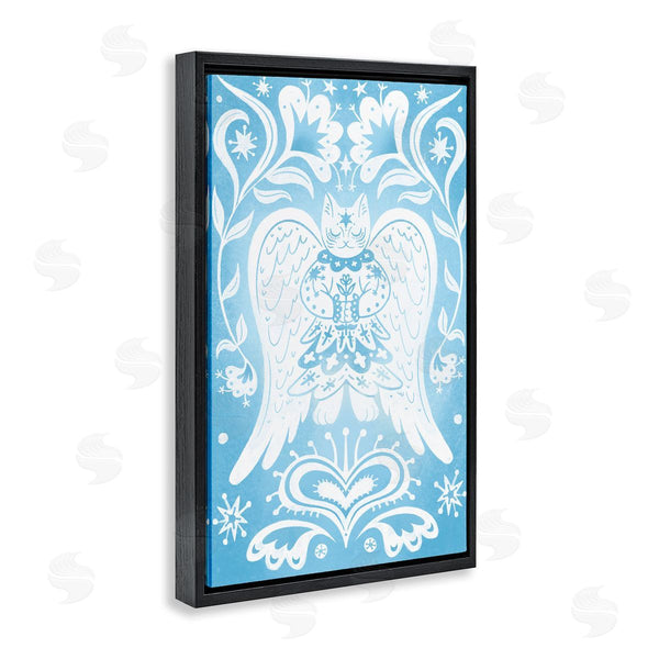 Stupell Industries Hannah Moren | Symmetrical Patterned Angel Cat