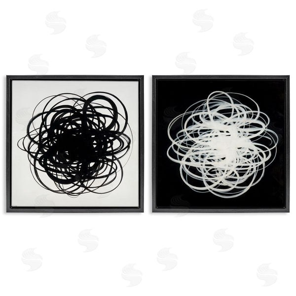 Stupell Industries Haxton | Black & White Tangled Lines Wall Art