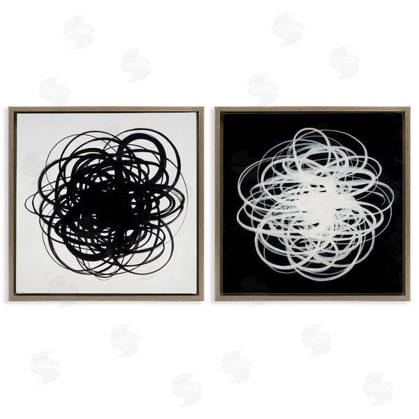 Stupell Industries Haxton | Black & White Tangled Lines Wall Art
