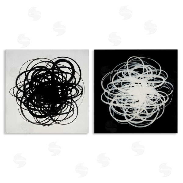stupell industries Haxton | Black & White Tangled Lines Wall Art