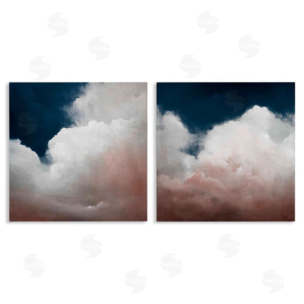stupell industries Haxton | Fluffy Clouds Deep Blue Sky Landscape Wall Art