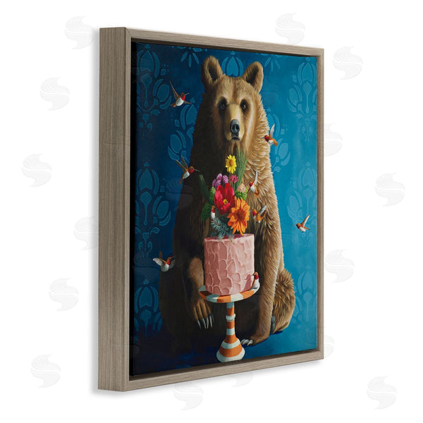 Stupell Industries Heather Gauthier | Bear With Sweet Dessert Cake