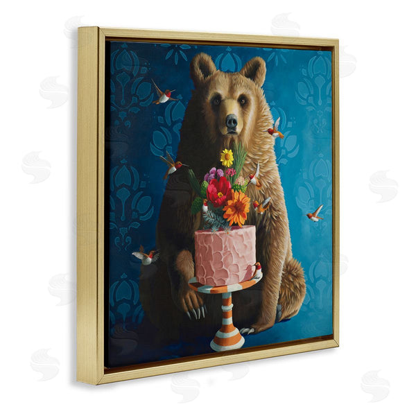 Stupell Industries Heather Gauthier | Bear With Sweet Dessert Cake