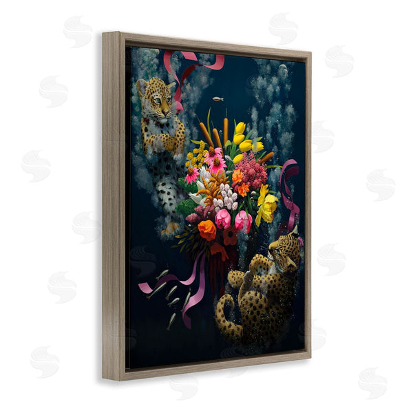 Stupell Industries Heather Gauthier | Bouquet With Leopards Underwater