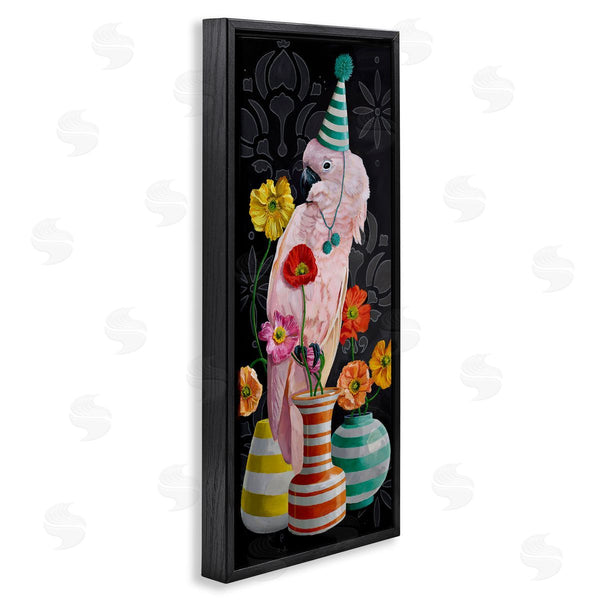 Stupell Industries Heather Gauthier | Cockatoo & Striped Vases Wall Art