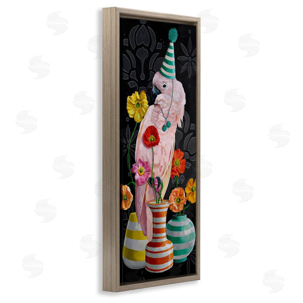 Stupell Industries Heather Gauthier | Cockatoo & Striped Vases Wall Art