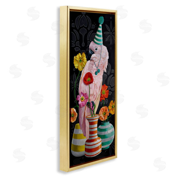 Stupell Industries Heather Gauthier | Cockatoo & Striped Vases Wall Art