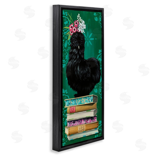 Stupell Industries Heather Gauthier | Country Chicken On Bookstack Wall Art