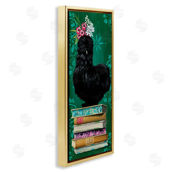 Stupell Industries Heather Gauthier | Country Chicken On Bookstack Wall Art