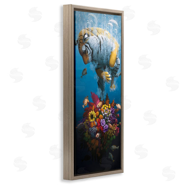 Stupell Industries Heather Gauthier | Curious Tiger & Underwater Bouquet Wall Art