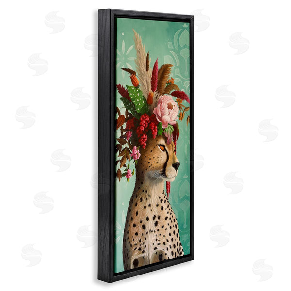 Stupell Industries Heather Gauthier | Elegant Leopard With Flower Arrangement Wall Art