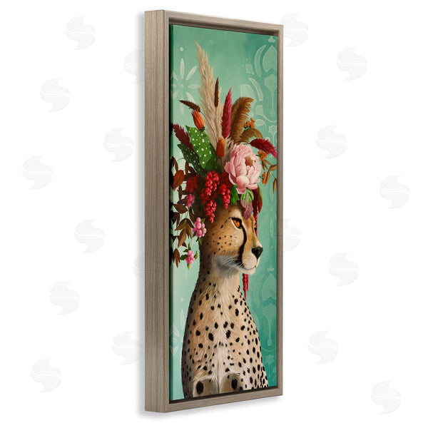 Stupell Industries Heather Gauthier | Elegant Leopard With Flower Arrangement Wall Art