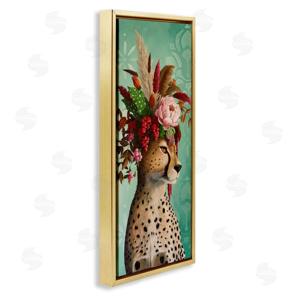 Stupell Industries Heather Gauthier | Elegant Leopard With Flower Arrangement Wall Art