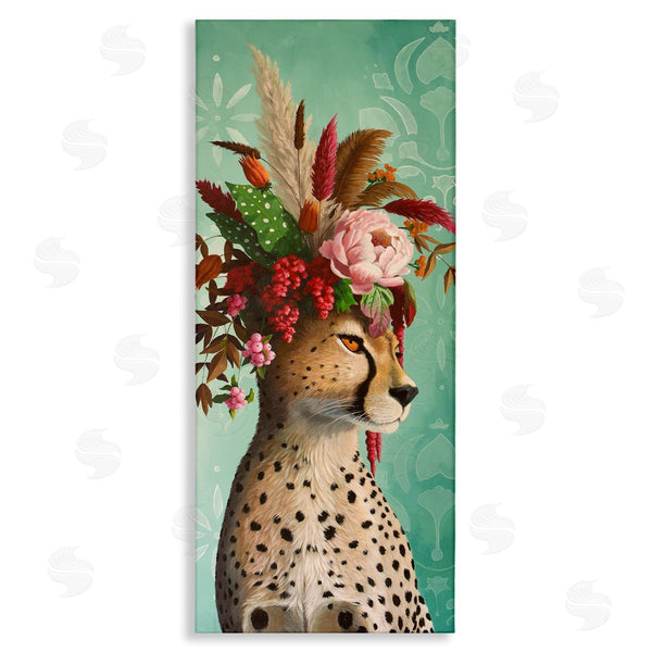 stupell industries Heather Gauthier | Elegant Leopard with Flower Arrangement Wall Art