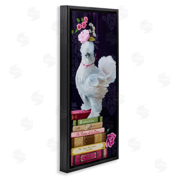Stupell Industries Heather Gauthier | Fancy Vintage Chicken With Books Wall Art