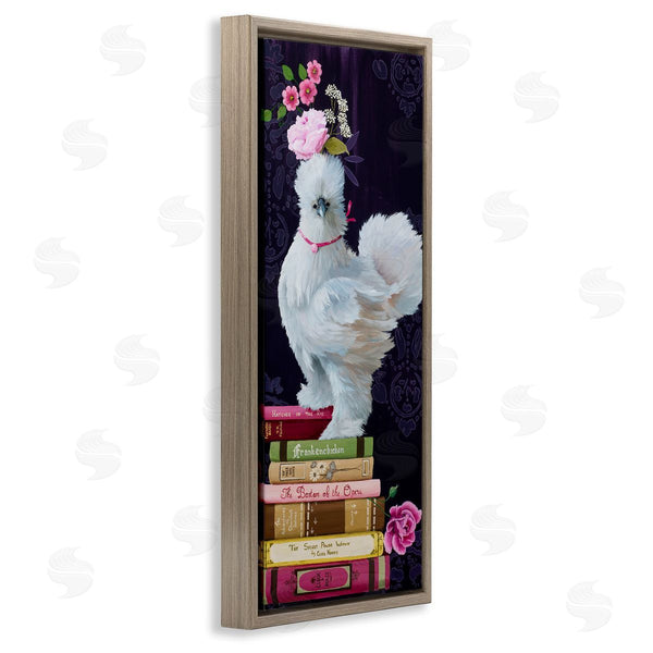 Stupell Industries Heather Gauthier | Fancy Vintage Chicken With Books Wall Art