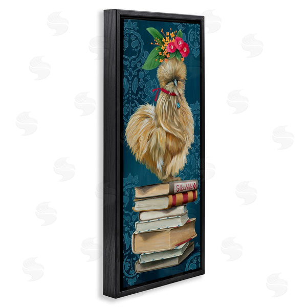 Stupell Industries Heather Gauthier | Farmhouse Chicken On Bookstack Wall Art