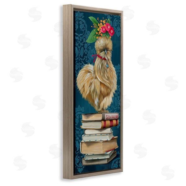 Stupell Industries Heather Gauthier | Farmhouse Chicken On Bookstack Wall Art