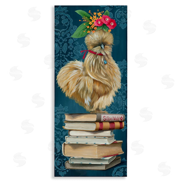 stupell industries Heather Gauthier | Farmhouse Chicken on Bookstack Wall Art