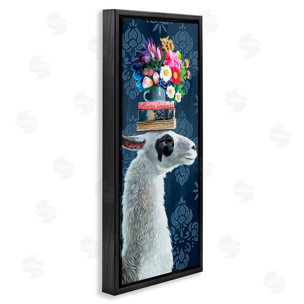 Stupell Industries Heather Gauthier | Llama With Book & Flower Arrangement Wall Art