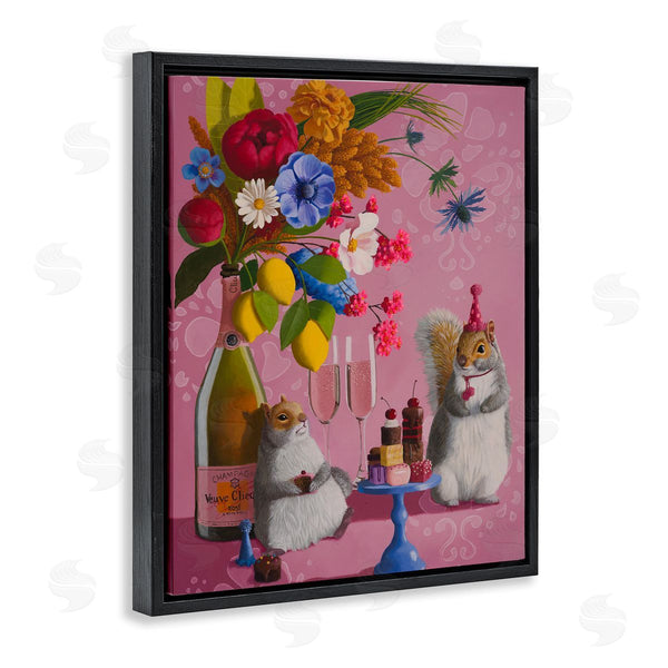 Stupell Industries Heather Gauthier | Party Hat Squirrels & Bouquet