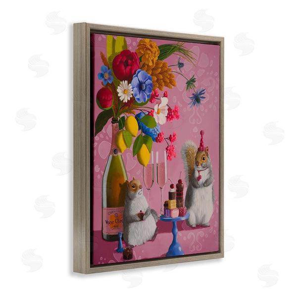 Stupell Industries Heather Gauthier | Party Hat Squirrels & Bouquet