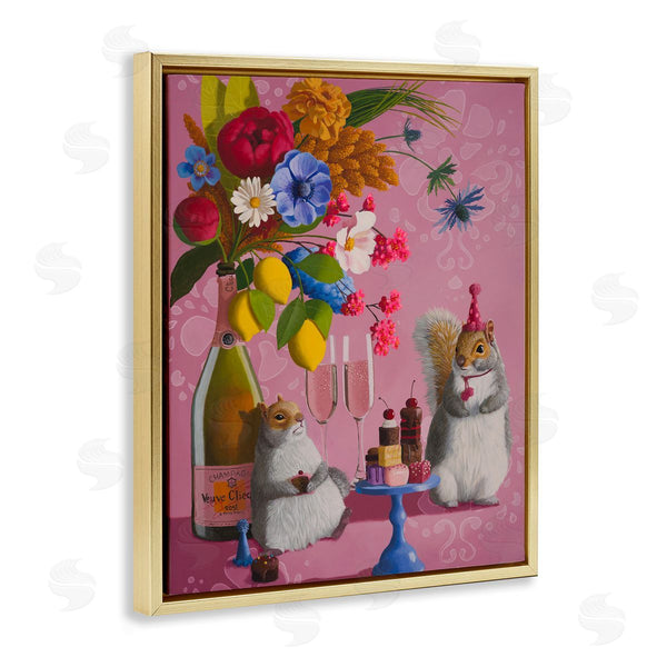 Stupell Industries Heather Gauthier | Party Hat Squirrels & Bouquet