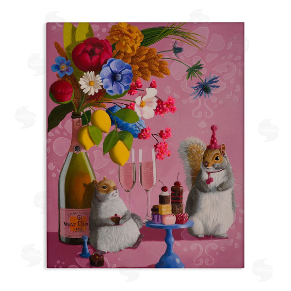 stupell industries Heather Gauthier | Party Hat Squirrels & Bouquet
