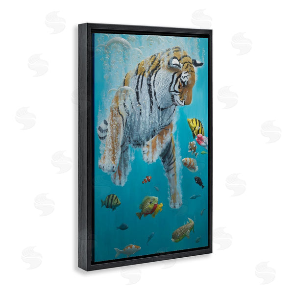 Stupell Industries Heather Gauthier | Swimming Tiger Among Fish Wall Art