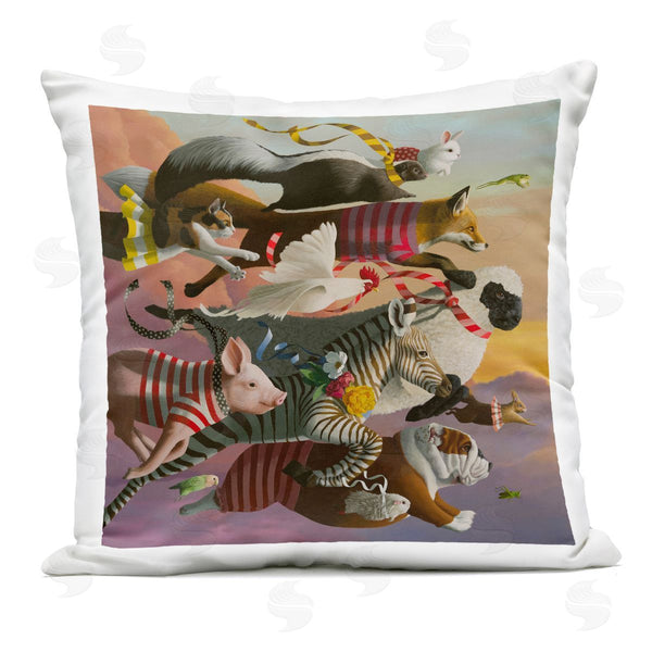 Stupell Industries Heather Gauthier | Thick As Thieves Animals Printed Throw Pillow