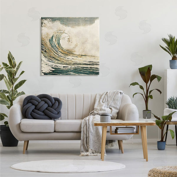 Stupell Industries Heather Hayes | Vintage Tidal Wave White Crest Nautical Water Wall Art