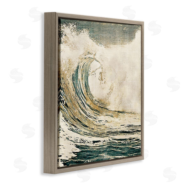 Stupell Industries Heather Hayes | Vintage Tidal Wave White Crest Nautical Water Wall Art