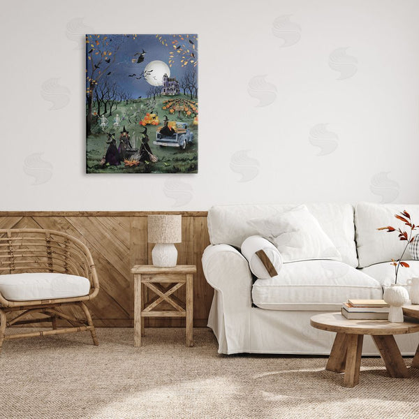 Stupell Industries Heather Lee Chan | Autumnal Witches Scene Wall Art
