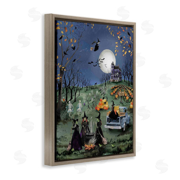 Stupell Industries Heather Lee Chan | Autumnal Witches Scene Wall Art