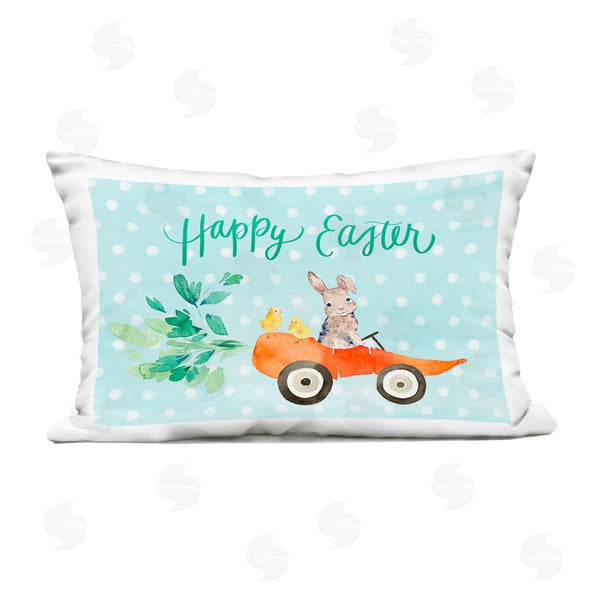 Stupell Industries Heather Lee Chan | Easter Carrot Car Bunny Printed Throw Pillow