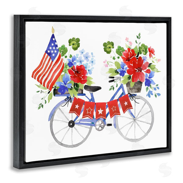 Stupell Industries Heather Lee Chan | Floral Americana Bicycle Wall Art