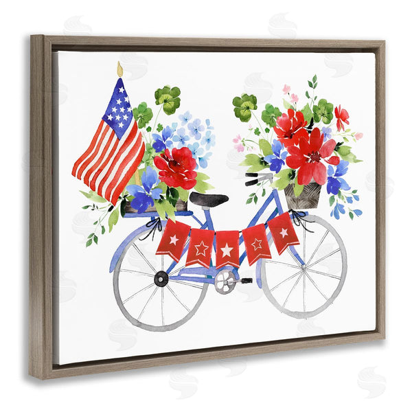 Stupell Industries Heather Lee Chan | Floral Americana Bicycle Wall Art