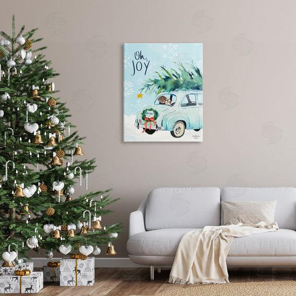 Stupell Industries Heather Lee Chan | Oh Joy Endearing Winter Calligraphy Puppies Scene Wall Art