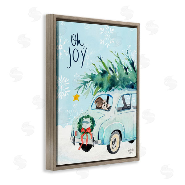 Stupell Industries Heather Lee Chan | Oh Joy Endearing Winter Calligraphy Puppies Scene Wall Art
