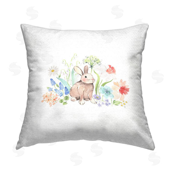 Stupell Industries Heather Lee Chan | Rabbit & Spring Florals Printed Throw Pillow