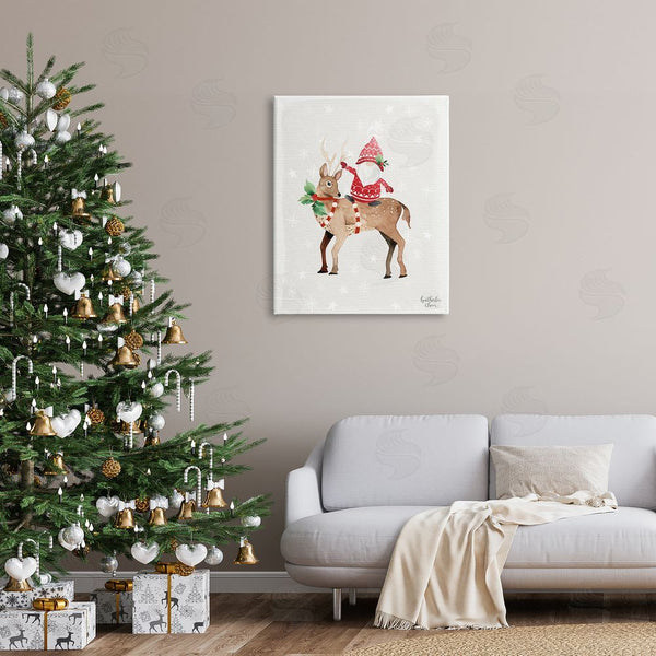 Stupell Industries Heather Lee Chan | Santa Claus Gnome Reindeer Holiday Patterned Stars Wall Art