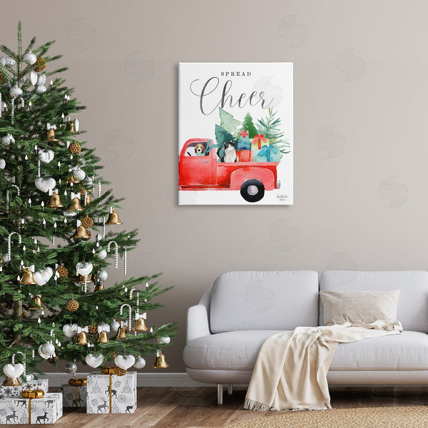 Stupell Industries Heather Lee Chan | Spread Cheer Christmas Truck Wall Art