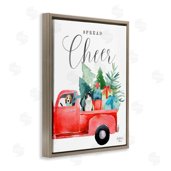 Stupell Industries Heather Lee Chan | Spread Cheer Christmas Truck Wall Art